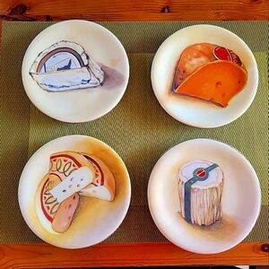 Williams sonoma cheese plates italy appetizer snack 6.5 in